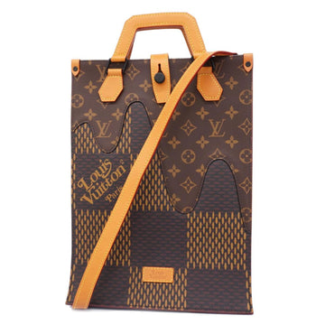 LOUIS VUITTON Handbag Monogram Damier Giant LV Squared Tote N40355 Brown NIGO Collaboration Men's Women's