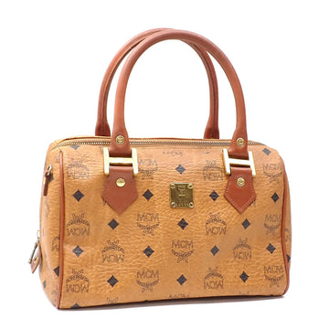 MCM Boston Bag Women's Cognac PVC Leather Visetos A6046793