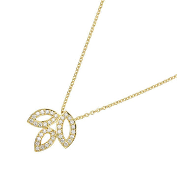HARRY WINSTON Lily Cluster Diamond Necklace 40cm K18 YG Yellow Gold 750