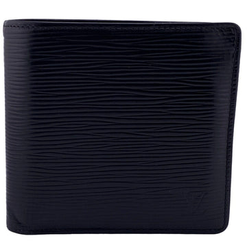 LOUIS VUITTON M63652 Portefeuille Marco Epi Bi-fold Wallet Black Men's