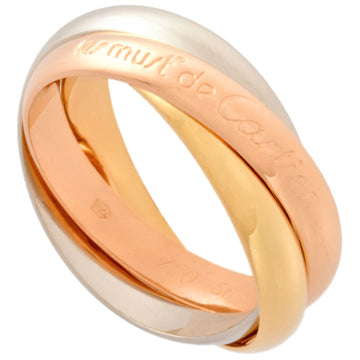 CARTIER Trinity MM Ring #56 K18YG K18PG K18WG Ladies