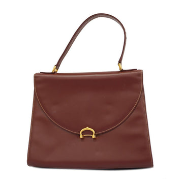 CARTIER handbag must leather bordeaux ladies