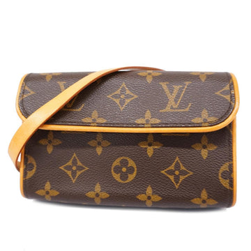 LOUIS VUITTON Waist Bag Monogram Pochette Florentine M51855 Brown Women's