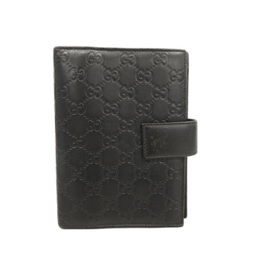 GUCCI Notebook Cover sima 115241 2888 Leather Black Champagne Men Women