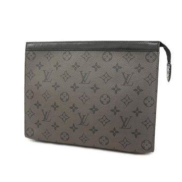 LOUIS VUITTON Clutch Bag Monogram Eclipse Pochette Voyage M69535 Black Gray Men's