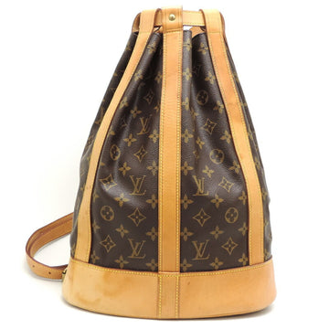 LOUIS VUITTON Randonne Women's and Men's Shoulder Bag M42243 Monogram Ebene [Brown]