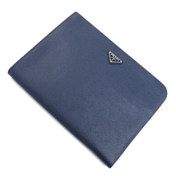 PRADA Saffiano Clutch Bag Blue 2VN003 Men's