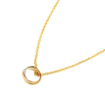 CARTIER Trinity Necklace 42cm K18 YG WG PG 750 Three Gold 3-Row