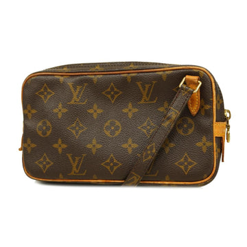 LOUIS VUITTON Shoulder Bag Monogram Pochette Marly Bandouliere M51828 Brown Ladies