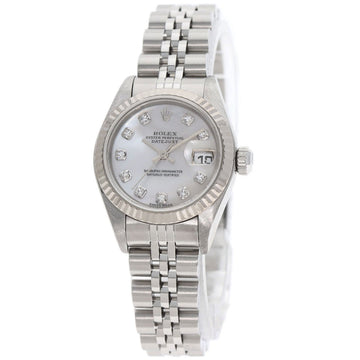 ROLEX 79174NG Datejust 10P Diamond Watch Stainless Steel SS K18WG Ladies