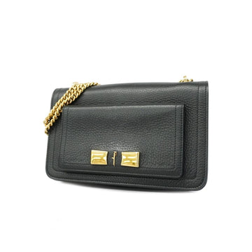 SALVATORE FERRAGAMO Shoulder Bag Vara Leather Black Women's