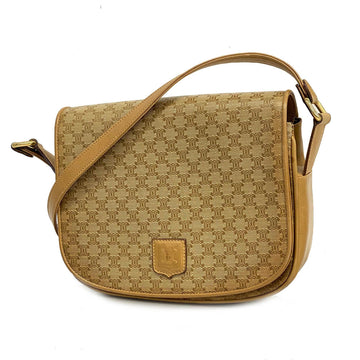 CELINE shoulder bag macadam beige ladies