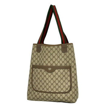 GUCCI Tote Bag GG Supreme Sherry Line 39 02 003 Brown Beige Ladies