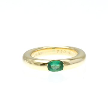 CARTIER Ellipse Emerald Ring Yellow Gold [18K] Fashion Emerald Band Ring Gold
