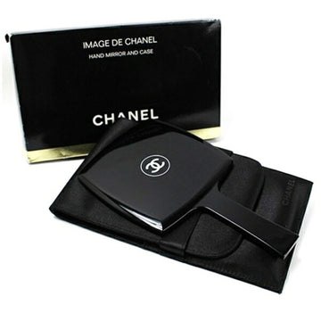 CHANEL Hand Mirror & Case Black  Women's