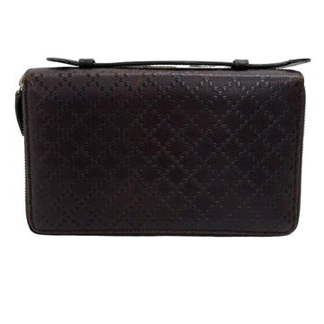 GUCCI 269883 Diamante Round Travel Case Brown Men's