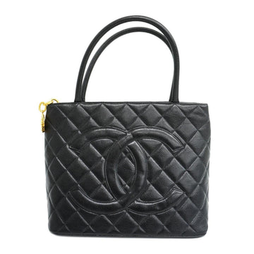 CHANEL handbag, reproduction tote, caviar skin, black, ladies