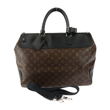 LOUIS VUITTON Neo Greenwich Monogram Macassar Boston Bag M56716 Canvas Leather Brown Black Shoulder