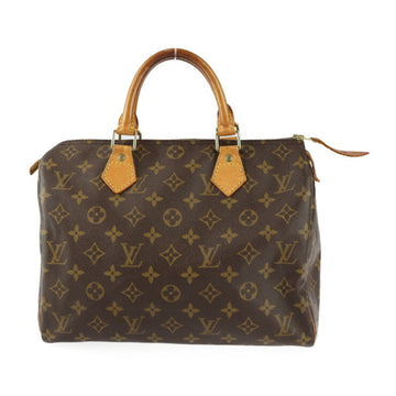 LOUIS VUITTON Speedy 30 Handbag M41526 Monogram Canvas Leather Brown Boston