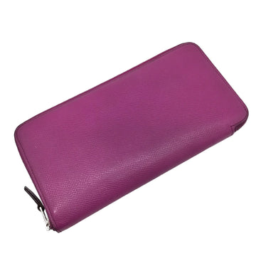 HERMES Azap Long Silk In Rose Purple Epson C Stamp 2018 Wallet Leather Goods Accessory Women Men Unisex