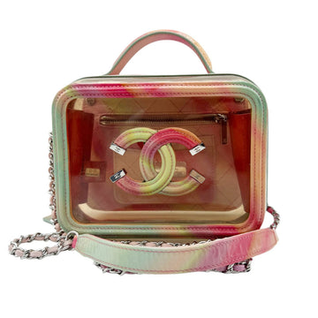 CHANEL Shoulder Bag Handbag CC Filigree PVC/Patent Leather Multicolor x Clear Women's A93342