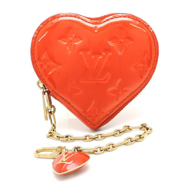 LOUIS VUITTON Porte Monnaie Cool, some charms missing, ladies coin case, M93658, Monogram Vernis, Orange, Sunset [Orange]