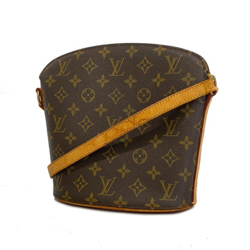 LOUIS VUITTON Shoulder Bag Monogram Drouot M51290 Brown Ladies