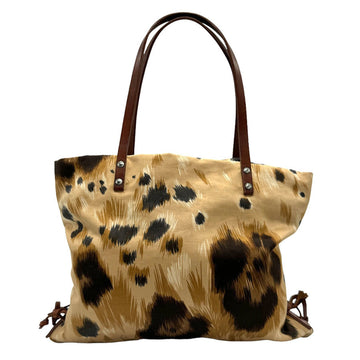 VALENTINO GARAVANI Garavani handbag leopard satin leather beige brown women's z1148