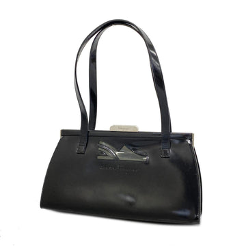 SALVATORE FERRAGAMO Shoulder Bag Leather Black Women's