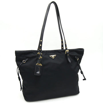 PRADA tote bag BR4997 black nylon leather ladies