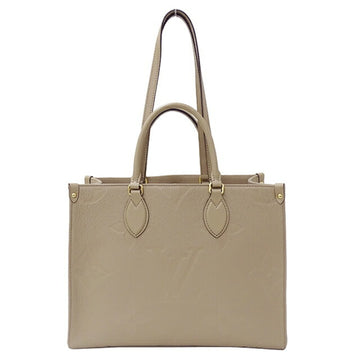 LOUIS VUITTON Bag Monogram Empreinte Women's Tote On the Go MM Tourterelle Greige M45607 IC Chip