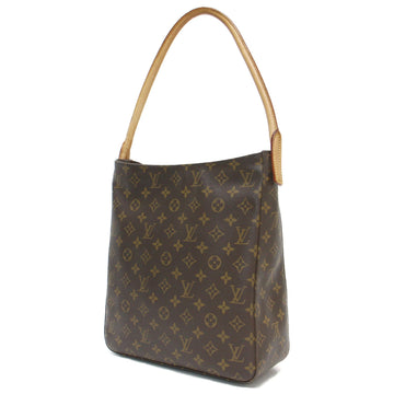 LOUIS VUITTON Bag Monogram M51145 Looping GM Brown Tote Leather Women's K4096