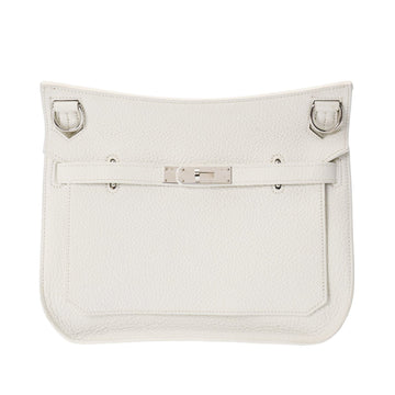 HERMES Gypsiere 28 White Palladium Hardware - R Stamp [around 2014] Women's Taurillon Clemence Shoulder Bag