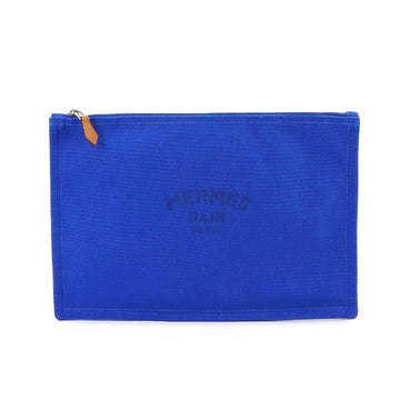 HERMES Yachting GM Pouch Canvas Blue