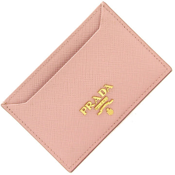 PRADA Card Case 1MC208 Pink Leather Pass Ladies