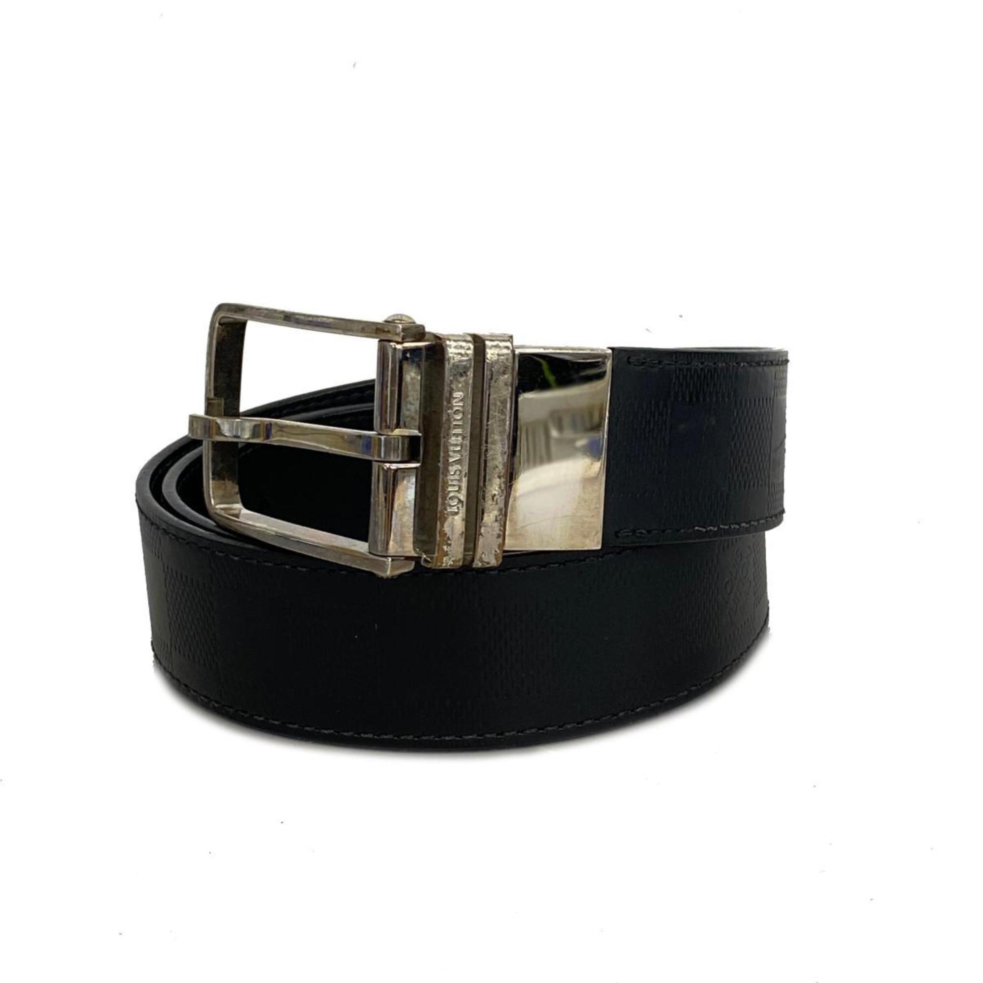 LOUIS VUITTON Belt Damier Infini Santur Boston M9674 Black Men's