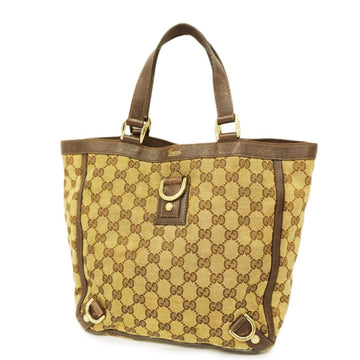 GUCCI Tote Bag GG Canvas Abby 130739 Brown Champagne Ladies