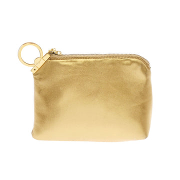 SALVATORE FERRAGAMO Ferragamo Gancini Gold Women's Leather Pouch