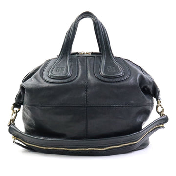GIVENCHY Handbag Shoulder Bag Nightingale Leather Black Gold Women's e58720a