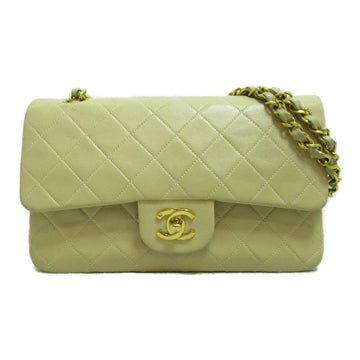 CHANEL Matelasse chain shoulder bag Beige Lambskin [sheep leather]