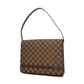 LOUIS VUITTON Shoulder Bag Damier Tribeca Carre N51161 Ebene Ladies