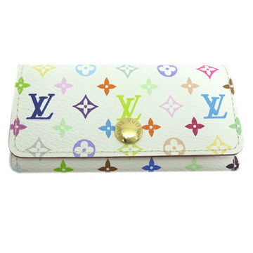 LOUIS VUITTON Multicle 4 Women's and Men's Key Case M60043 Monogram Multicolor Blanc [Multicolor White]