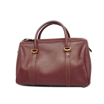 CARTIER handbag must leather bordeaux ladies