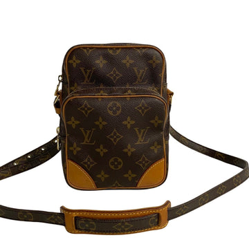 LOUIS VUITTON Amazon Monogram Leather Shoulder Bag Pochette Brown 26136 758k758-26136