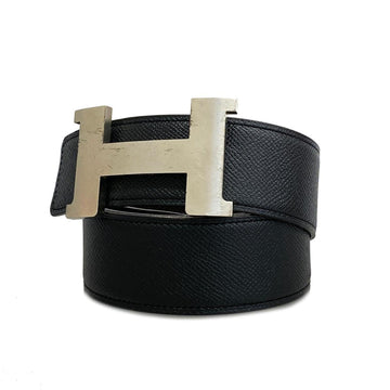 HERMES Belt Constance X Stamped Epsom Chocolate Black Men's