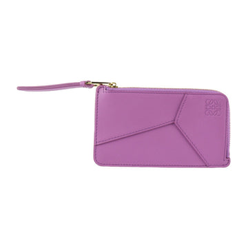 LOEWE Puzzle Coin Card Holder Case C510Z40X11 Classic Calf Leather Rock Rose Anagram Fragment