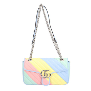 GUCCI Small Shoulder GG Marmont Bag Leather 443497 520981 Multicolor Women's  Chain BRB10010000013188