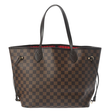 LOUIS VUITTON Damier Neverfull MM Brown N51105 Women's Canvas Tote Bag