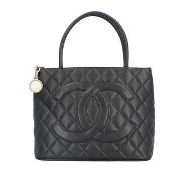 CHANEL Reprint Tote Coco Mark Bag Caviar Skin A01804 Black Women's BRB10010000013113