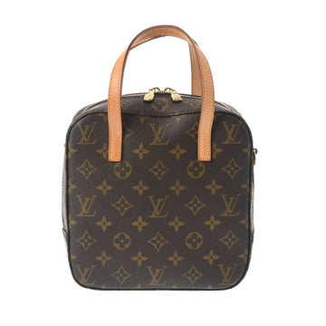 LOUIS VUITTON Monogram Spontini Brown M47500 Women's Canvas Handbag